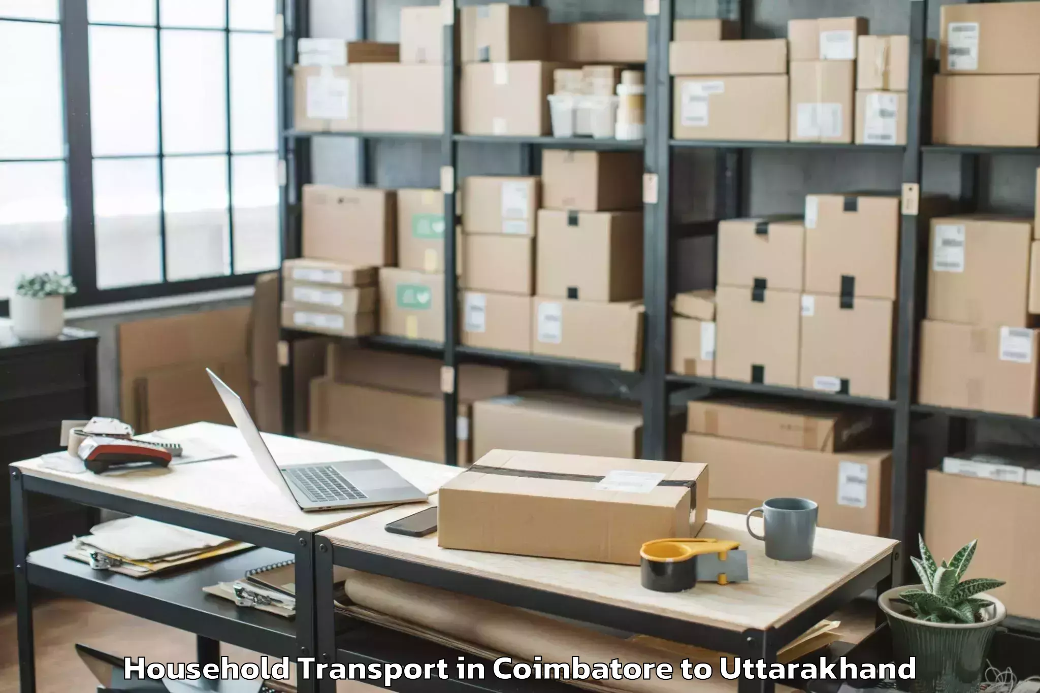 Book Coimbatore to Tanakpur Household Transport Online